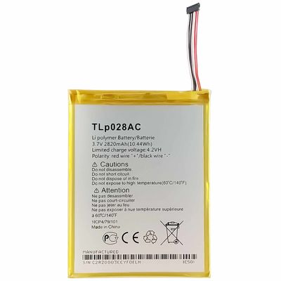 2820mAh TLP028A2 Bateria de telefone móvel para Alcatel Neon 1216 OT1216 em branco