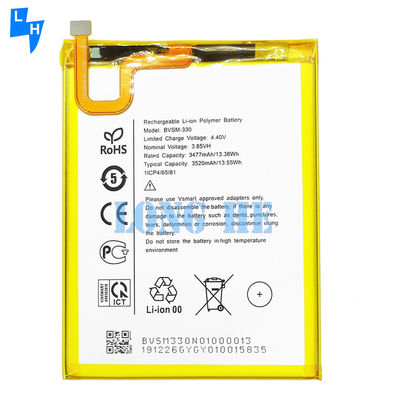 Substituição da bateria BVSM-330 de grau AAA para Vsmart Star 3 Capacidade padrão amarelo