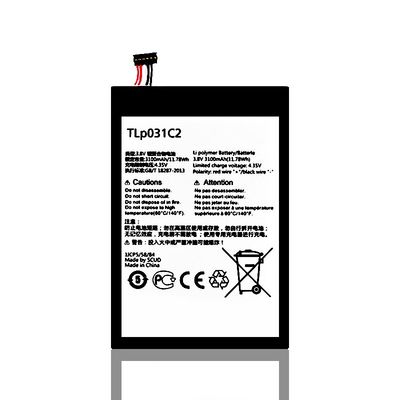 TLp031C2 Bateria para Alcatel One Touch OT-8030/B Smart Phone Móvel 3.8V 3100mAh