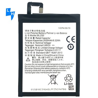 BL250 Bateria para Lenovo Vibe S1/S1C50/S1A40 2420mAh de alta capacidade e longa duração