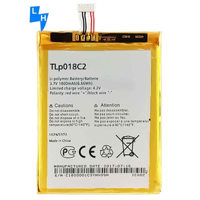Bateria de polímero de iões de lítio de 1800 mAh para Alcatel One Touch Idol Ultra OT-6033 OT-6033X Tab