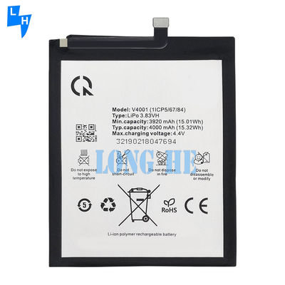 Alta Capacidade V4001 Bateria preta 4000mAh Substituição original para Vsmart Joy 1plus