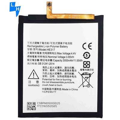 Alta capacidade 4.4V 2910mAh HE317 bateria de polímero de lítio para Nokia 6 TA-1000 telefone celular