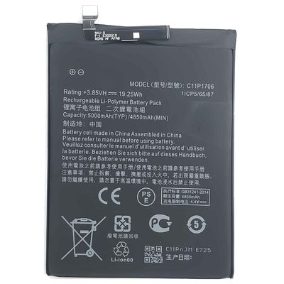 5000mAh C11P1706 Bateria de telefone celular para ASUS ZenFone Max Pro ZB602KL Alta capacidade