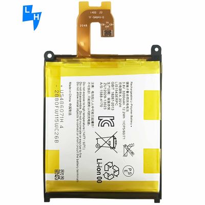 Bateria de lítio de polímero de alta capacidade para Sony Xperia Z2 L50W L50T L50U D6503 Amarelo