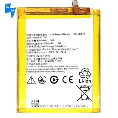 Stock BL295 3.85V 3000mAh Bateria de Lítio Polímero para Lenovo K5S L38031 Telefone Móvel