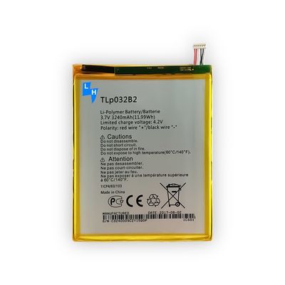 TLP030B2 branco Bateria de telefone móvel de 3240mAh para Alcatel Pop 7 Pop 7S Pop 7 LTE Pixi 8