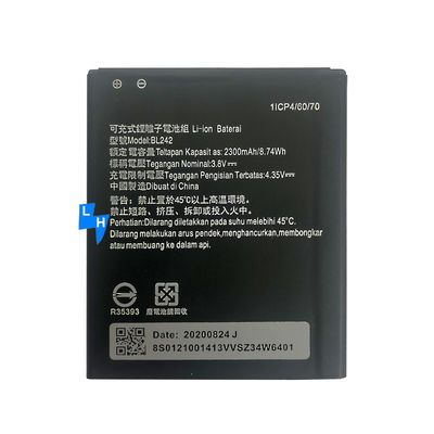 2300mAh BL242 A6000 A2020 A6010 Bateria de telefone móvel para Lenovo VIBE C Bateria de lítio