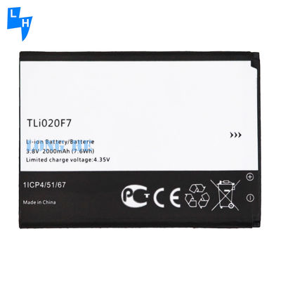 Bateria TLI020E7 para Alcatel Pixi 4 Pop C7 Pop 2 5045D 5042D 7040 7040D 7041 3,8V 2000mAh