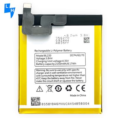 BL220 Bateria de reposição de iões de lítio de 2150 mAH para Lenovo S850 e OEM/ODM 500PCS