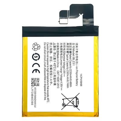 Baterias recarregáveis de 2300 mAh para Lenovo S90 BL231 Bateria de celular de íon de lítio para telemóvel
