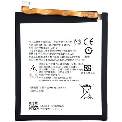 Bateria de celular HE342 para Nokia X6 de longa duração