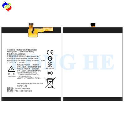 3030mAh HE328 Fabricação Bateria de substituição de celular inteligente de células de iões de lítio para Nokia 8