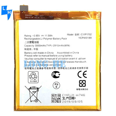 Bateria de lítio de polímero recarregável para ASUS ZenFone V Live V500KL 3000mAh 3.85V