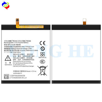 Proteção de IC duplo Proteção recarregável Bateria de 3500mAh para Nokia 6 N6 OEM HE335