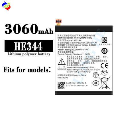 3060mAh HE344 Para Smartphone Nokia Bateria recarregável de Lítio Polímero para Telefone Móvel