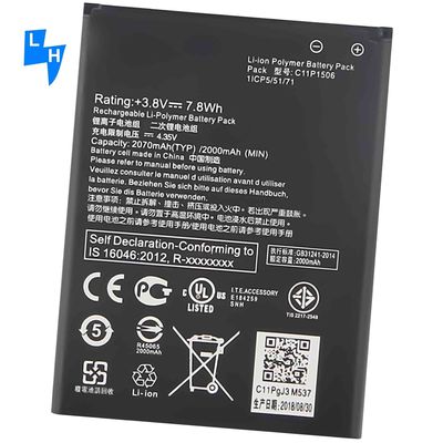 Zenfone Go G500TG Z00YD ZC500TG Z00VD Bateria de lítio polímero 2070mAh 4.35V para ASUS