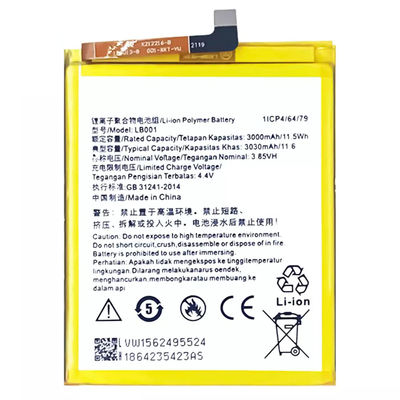 LB001 2580mAh 3.8V Bateria de Iões de Lítio para Telefone Móvel Lenovo K320T