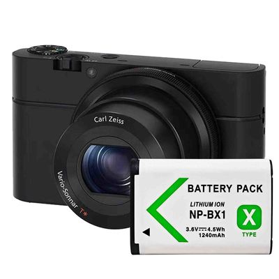 1240mAh 4.5V Bateria recarregável para Sony DSC-RX100 DSC-WX500 DSC-HX400 ZV-1 câmera