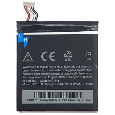 2000mAh 3,8V bateria de íon de lítio polímero para HTC One XC X720d X325E X325S S728E 720T telefone celular