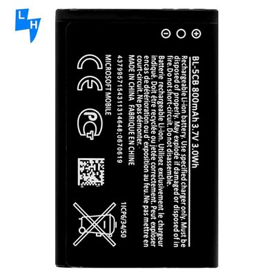 500 PCS MOQ Bateria BL-5C para Nokia 105 BL-5CB Original recarregável