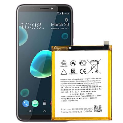 Bateria recarregável de 2965mAh para telefone celular HTC D12 Plus U12