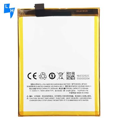 500pcs OEM BT42C Meizu Blue Charm Note2 Bateria de telemóvel para MeiZu M2 NOTE
