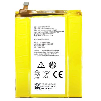 Bateria de telefone móvel de 3,85 V de 3400 mAh para ZTE Grand X Max 2 Z981 Z988 Li3934T44P8h876744