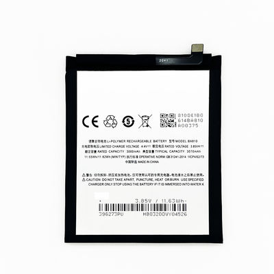 MEIZU M8C M810H M810L Bateria de telemóvel 4.4V 3070mAh Lítmio recarregável
