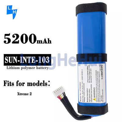 Bateria de longa duração 7.2V 5200mah para JBL-Xtreme Speaker 2INR19/66-2 SUN-INTE-103
