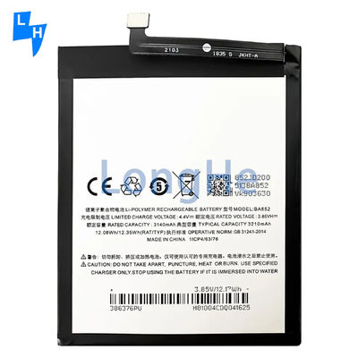 Baterias recarregáveis BA852 Bateria original de celular para Meizu X8