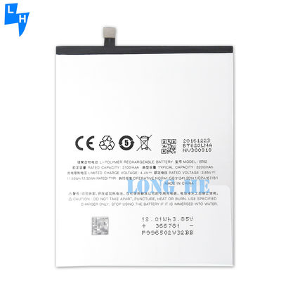 Recarregável 100% BT62 Bateria de substituição de polímero de lítio 3200mAh para Meizu X M682Q