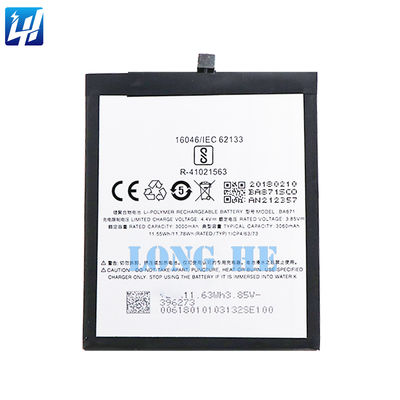 Bateria de polímero de lítio de 3,8 V de longa duração de 3060mAh para MEIZU M15/15 Lite versão móvel