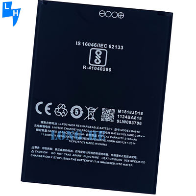 100% Capacidade compatível Bateria BA818 de 3100mAh para Meizu C9 Pro M819H C9 M818H Baterias de telemóvel