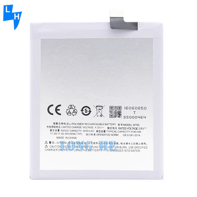 Meizu Meilan M1 BT50 Bateria 3140mAh Bateria de substituição recarregável de polímero de lítio