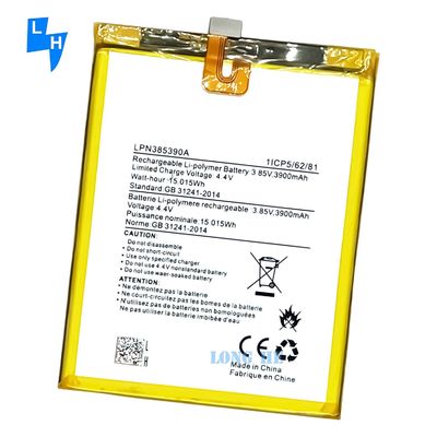 Baterias recarregáveis para Hisense E76 mini LPN385390A Bateria de telefone móvel de 3900mAh