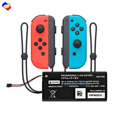 Bateria de lítio de iões de lítio recarregável de 525 mAh para Nintendo HAC-006 Switch Joy-Con Gamepad