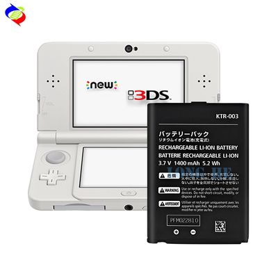 Bateria de 1400mAh para Nintendo 3DS Recarregável Dual IC Proteção Preto