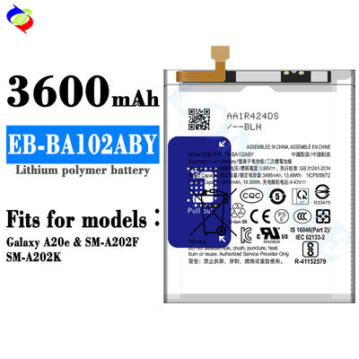 3600mAh Bateria de lítio EB-BA102ABY para bateria de telefone Samsung Galaxy A20e SM-A202F SM-A202K
