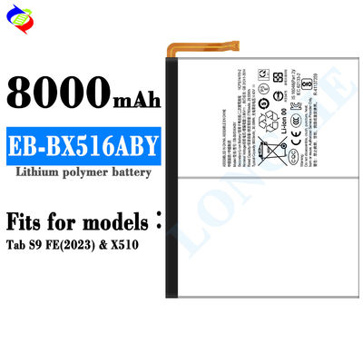 8000mAh Bateria de Tablet EB-BX516ABY Para Tab s9 FE2023 X510 100% Bateria de telefone de saúde