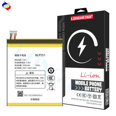 Baterias de iões de lítio e polímero de lítio BLP551 2000mAh 3.8V Para OPPO R809T R819T R809 R819 Encontrar 2 Bateria de celular de substituição